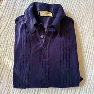 Men's Blue Vintage Polo Shirt